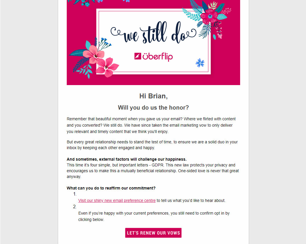 Uberflip email