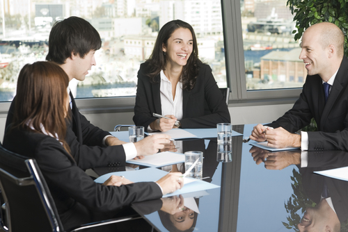 business-people table