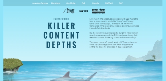 Creative Lessons From 2016 B2B Killer Content Award Winners