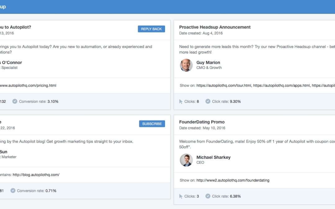 Autopilot Launches New Lead Gen Channel, Proactive Headsup