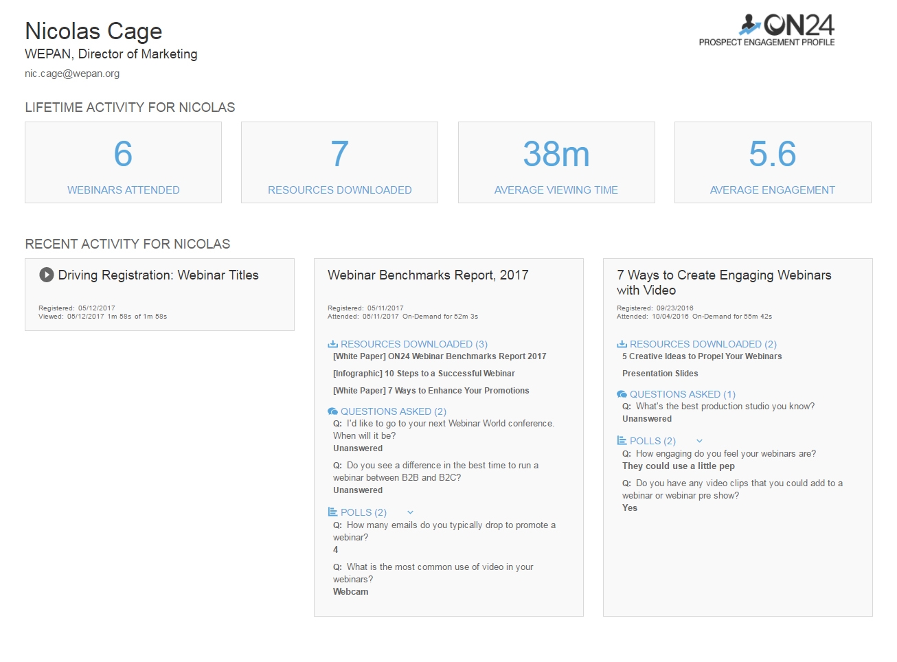 ON24 Launches Prospect Engagement Profile For Webinar Analysis