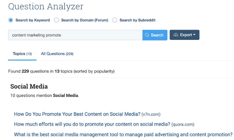 BuzzSumo Launches Question Analyzer For Content Production