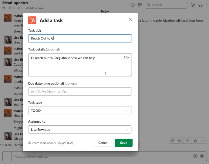 HubSpot Announces Slack Integration