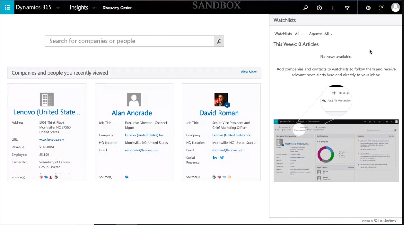 InsideView Unveils Microsoft Relationship Assistant Integration, Enhances Data And Contact Capabilities