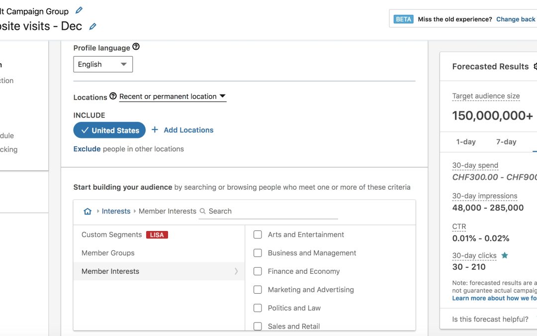 LinkedIn Updates Campaign Manager With Interest Targeting Feature