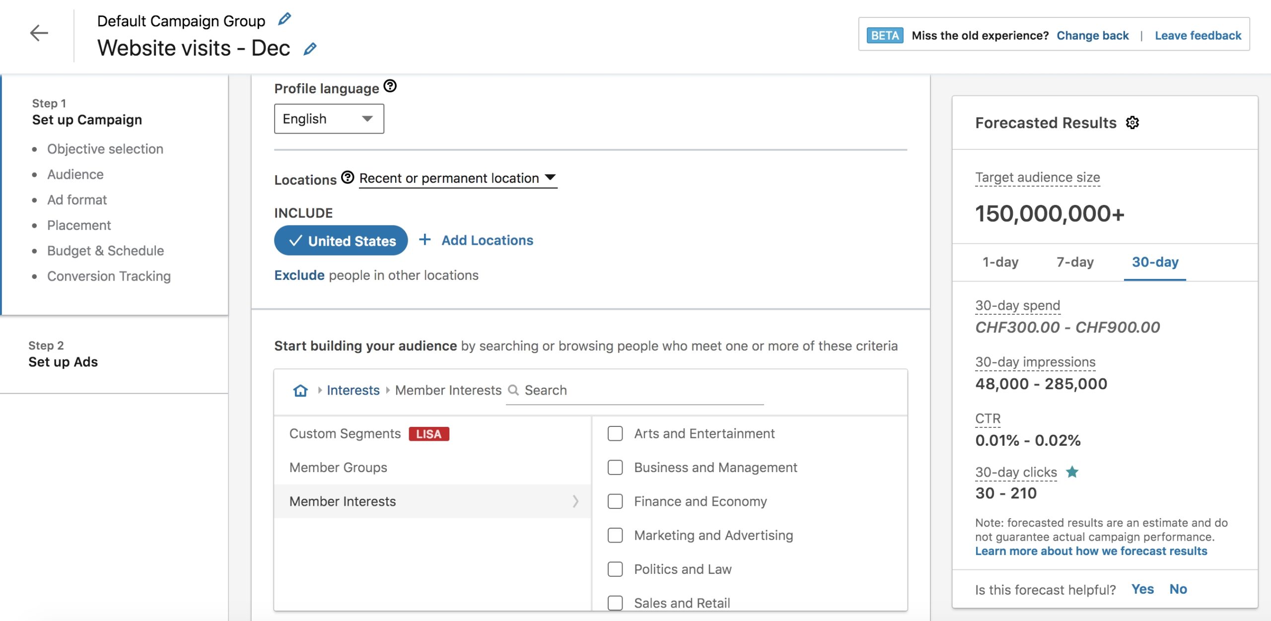 LinkedIn Updates Campaign Manager With Interest Targeting Feature