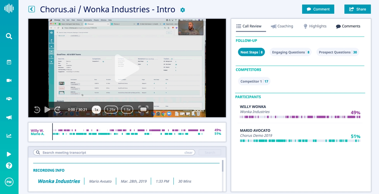 Chorus.ai Aims To Enable Sales Teams With Coaching Initiatives And Scorecards