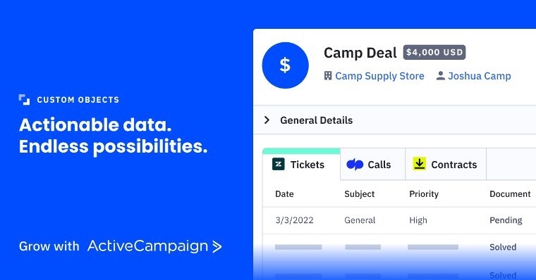 ActiveCampaign Aims To Empower SMBs To Build Dynamic Workflows With Custom Objects