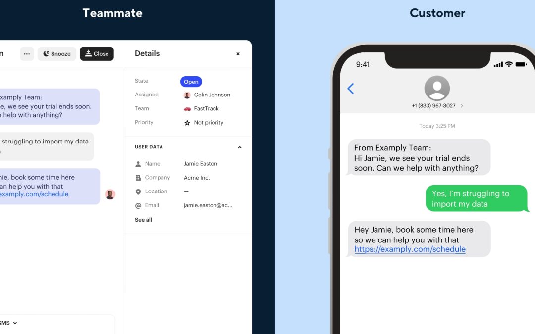 Intercom Launches Two-Way SMS & New Bot Features