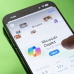 Opening Microsoft Copilot app on smartphone