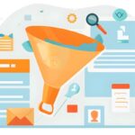 Marketing Funnel Visualization on Laptop