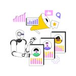 AI Driven Account Based Marketing abstract concept vector illustration.