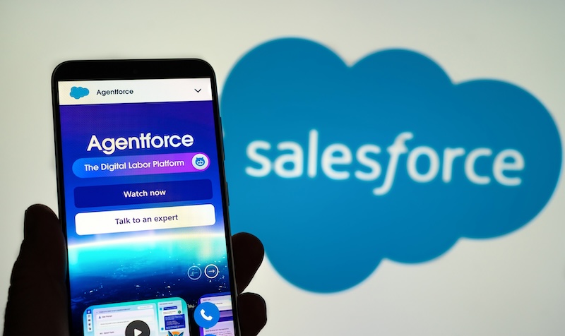 Agentforce by Salesforce displayed on smartphone