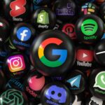 media, social media 3D background design visual design work, (3D rendering)