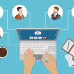 Flat Vector Conceptual Illustration of Remote Work