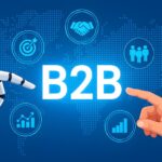 Business to Business Collaboration Concept Featuring Human and AI Partnership for Modern Innovation and Growth