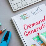 Bamboo Rose Anteriad Handwritten notes in a notebook about marketing demand generation.