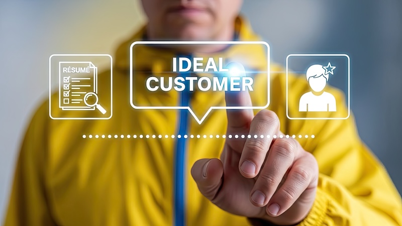 DemandScience HG Insights GTM Fabric Partnership Businessman interacting with ideal customer profile on digital interface