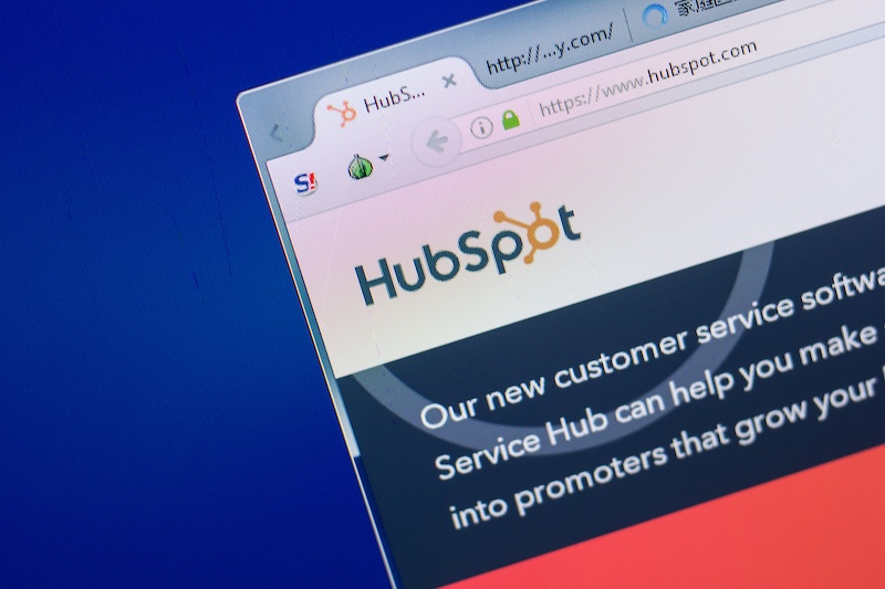 HubSpot Media Acquires Starter Story website on the display of PC, url HubSpot.com.