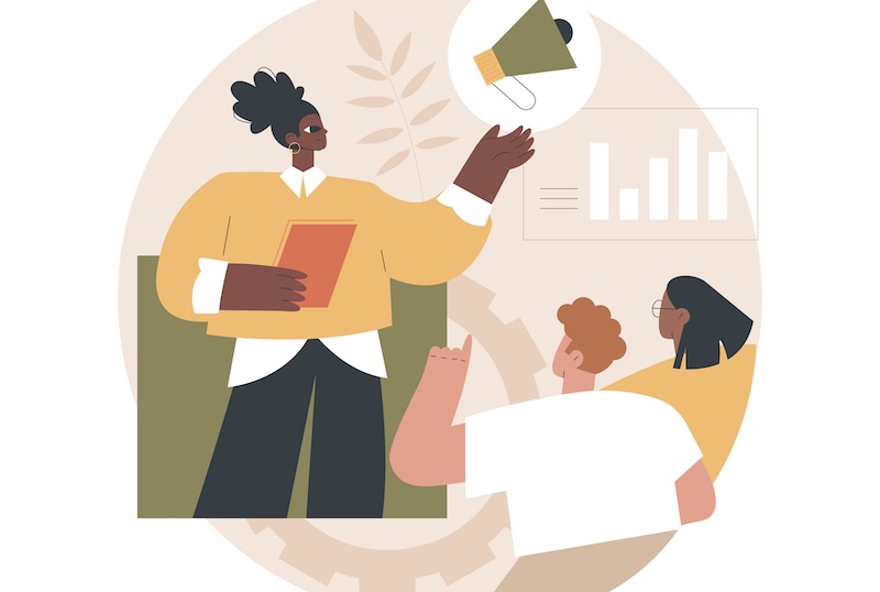 B2BMX 2026 Content, Creative & Storytelling track Marketing meetup abstract concept vector illustration.