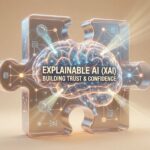Gartner Explainable AI XAI Concept With Glowing Brain In Jigsaw Puzzle Piece Building Trust And Confidence Through Transparent Artificial Intelligence