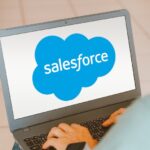 Salesforce Agentforce Operations In this photo illustration, the Salesforce logo is seen displayed on a laptop screen.