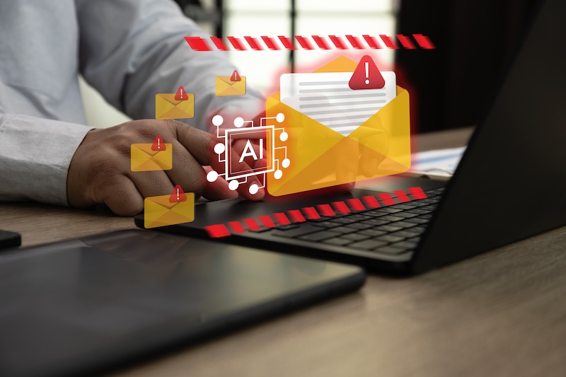 Validity: Consumers Let AI Curate Their Inboxes, While B2B Marketers Struggle to Keep Up AI email security and phishing detection concept an working artificial intelligence chip alert mail automated cyber defense email encryption