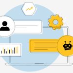 Zig.ai Chatbot Marketing ai agents for Lead Generation. Implement chatbots to engage visitors and generate leads through conversations. Chatbot gathering user info and qualifying leads vector illustration